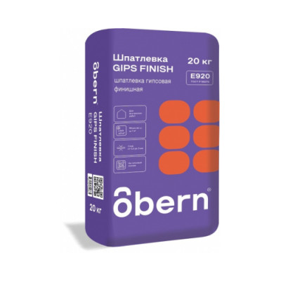 Obern Шпаклевка гипсовая финишная Obern Gips Finish, 20 кг 20 кг