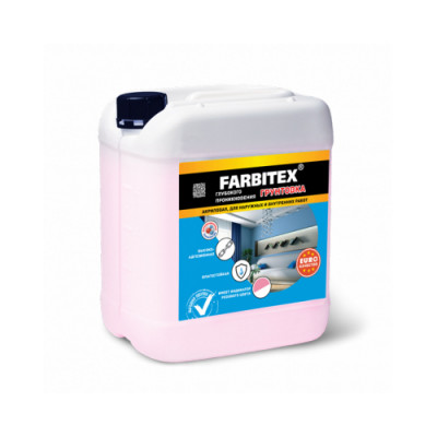 Farbitex Грунтовка акриловая глубокого проникновения 10 кг Farbitex Грунтовка акриловая глубокого проникновения 10 кг