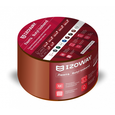 Izoway Герметизирующая лента IZOWAY 100мм*0,6мм (10п.м) Шоколад 100мм*0,6мм (10п.м)