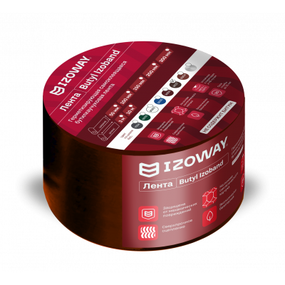 Izoway Герметизирующая лента IZOWAY 100мм*0,6мм (3п.м) Шоколад (1/18) 100мм*0,6мм (3п.м)