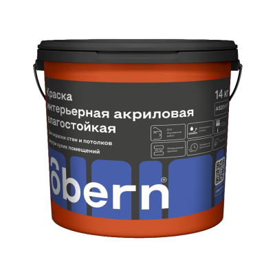 Obern Краска интерьерная Влагостойкая 14 кг
