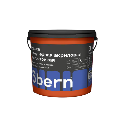 Obern Краска интерьерная Влагостойкая 3 кг