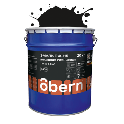 Obern Эмаль ПФ 115 черная 20 кг